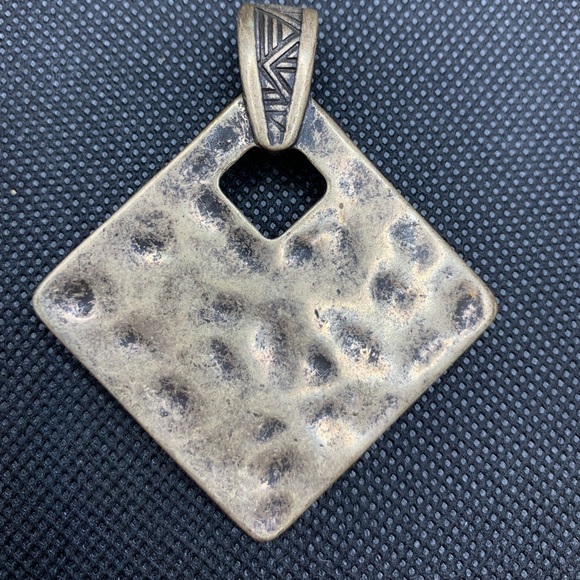 Premier Design Diamond Shaped Metal Necklace Pendant - Picture 2 of 6